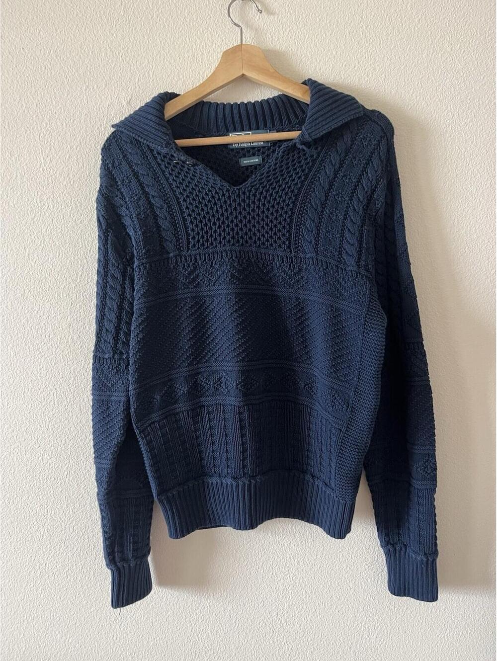 Polo Ralph Lauren Cable Knit Crew Sweater L